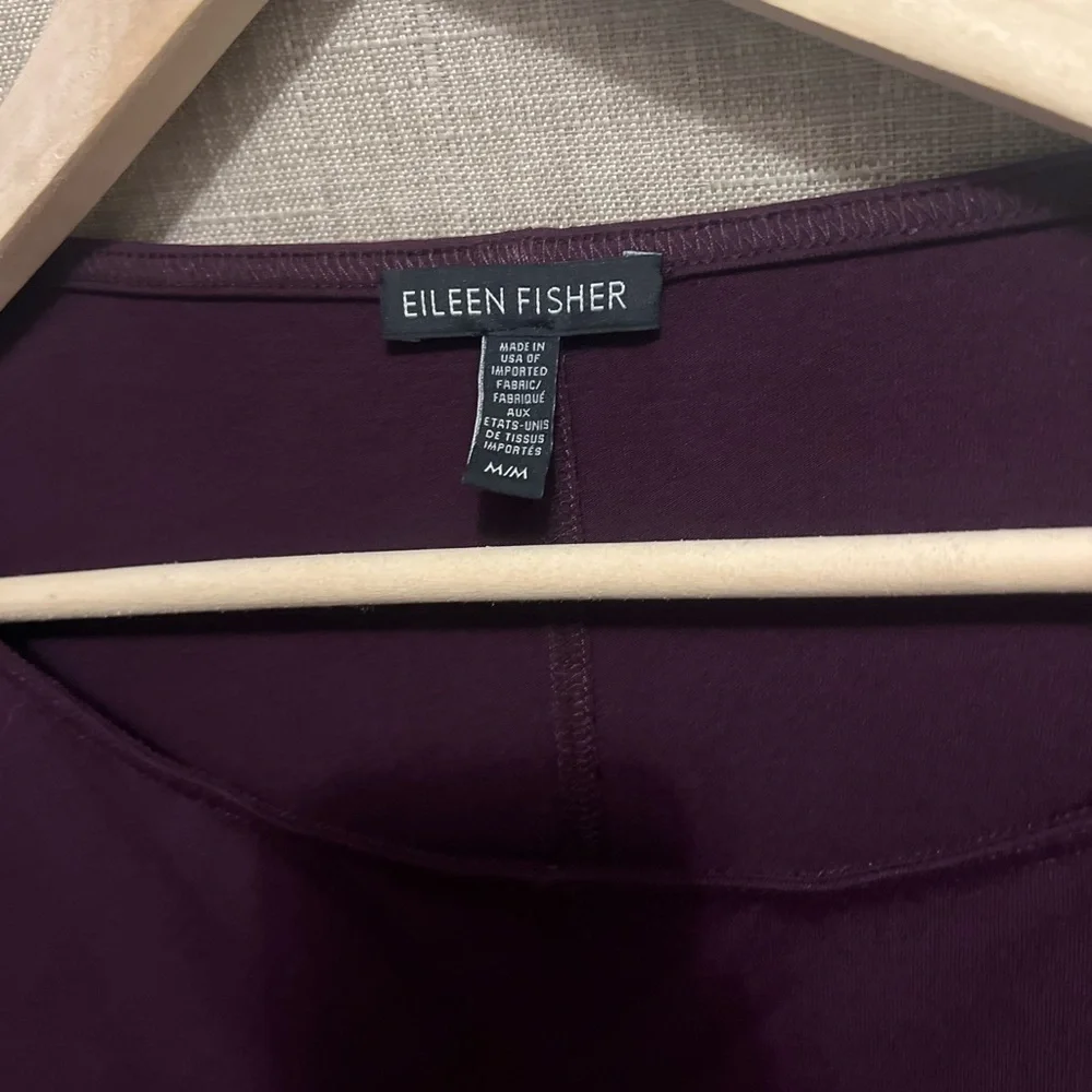 Eileen Fisher Viscose Plum Women’s Classic Style Quality Medium Elevated Basics - Picture 3 of 8